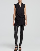 Thumbnail for your product : Helmut Lang Top - Pebble Silk Wrap