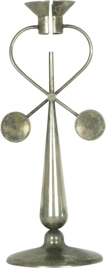 Produzione Privata Silver Plated Metal Candleholder By M. De Lucchi For Produzione Privata, 90s