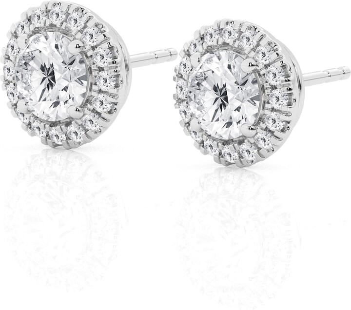 Badgley Mischka Round Cut Lab Created Diamond Stud Earrings - 1.85ctw