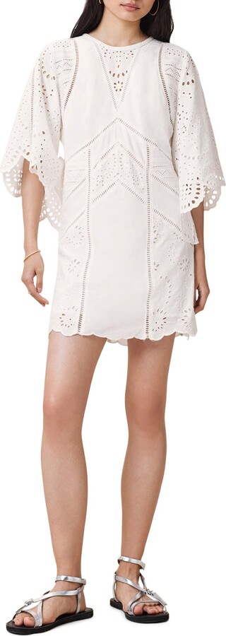 AllSaints Luci Eyelet Embroidered Minidress