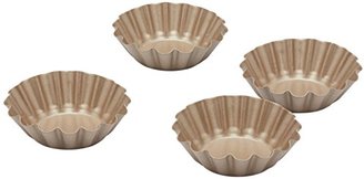 Kitchen Craft Paul Hollywood by Non-Stick Mini Fluted Tart Tins, 6.5 cm - Set of 4