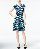 Thumbnail for your product : Jessica Howard Printed Belted Fit & Flare Dress