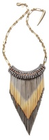 Thumbnail for your product : Iosselliani Long Shaded Fringe Brass Necklace