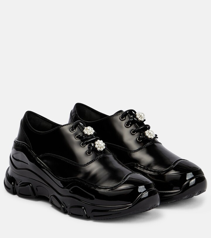Simone Rocha Low Trek leather Derby shoes - ShopStyle Oxfords