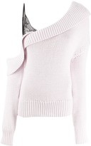 Thumbnail for your product : Hellessy One Shoulder Ribbed Knitted Jumper
