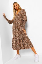 Thumbnail for your product : boohoo Tall Woven Paisley Floral Print Maxi Dress