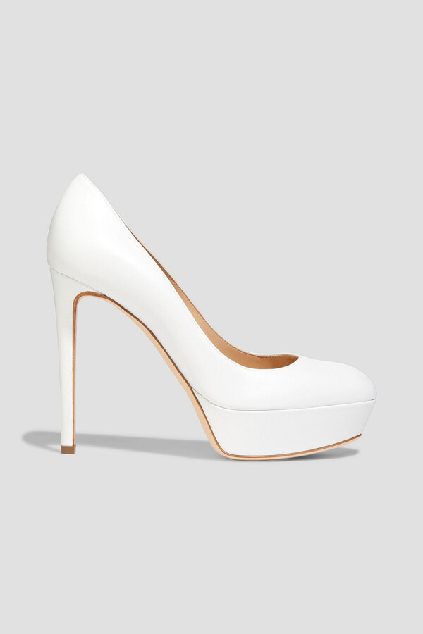 white platform stilettos