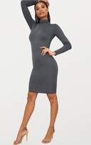 Thumbnail for your product : PrettyLittleThing Basic Red Roll Neck Midi Dress
