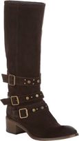 Thumbnail for your product : Barneys New York Studded-Strap Knee Boots-Brown