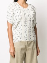 Thumbnail for your product : Chloé Floral-Print Short-Sleeve Blouse