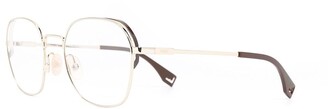 Fendi Round-Frame Logo-Engraved Glasses