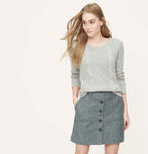 Thumbnail for your product : LOFT Petite Button Front Tweed Skirt