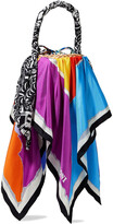 Thumbnail for your product : Missoni Draped Satin-twill And Woven Straw Bucket Bag