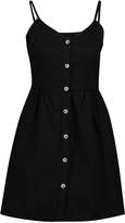 Thumbnail for your product : boohoo Button Front Strappy Denim Dress