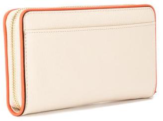 Kate Spade Porcelain and Bright Papaya Leather Cobble Hill Lacey Wallet (New with Tags)