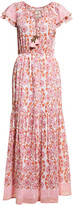 Thumbnail for your product : Alicia Bell Eva Floral Cotton-Silk Tassel-Tie Maxi Dress