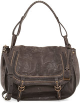 Thumbnail for your product : Frye Anna Hammered Leather Hobo Bag, Charcoal