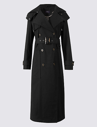 M&S Collection Cotton Rich Trench Coat with StormwearTM