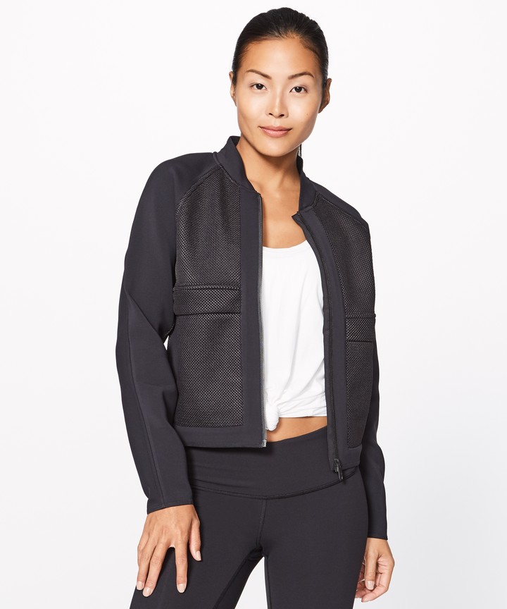 lululemon black bomber jacket