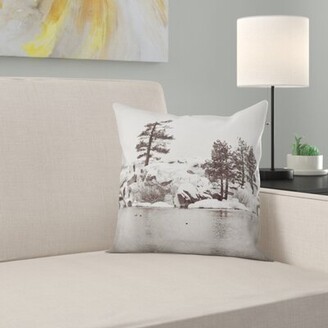 East Urban Home Bree Snowy Lake Indoor/Outdoor Throw Pillow