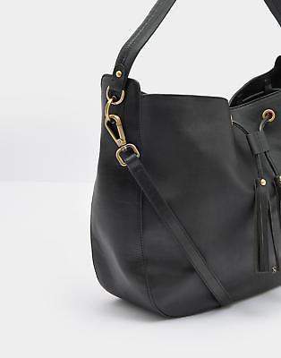 Joules Beau Leather Shoulder Bag in Black in One Size