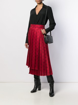 Fendi Karligraphy motif pleated skirt