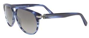 Ermenegildo Zegna Ez0043/s 91b Blue Round Sunglasses