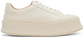 Thumbnail for your product : Jil Sander Off-White Agnellato Platform Sneakers