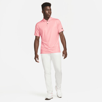 nike pink and white golf shirt