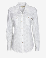 Thumbnail for your product : Nili Lotan Embroidered Floral Western Shirt