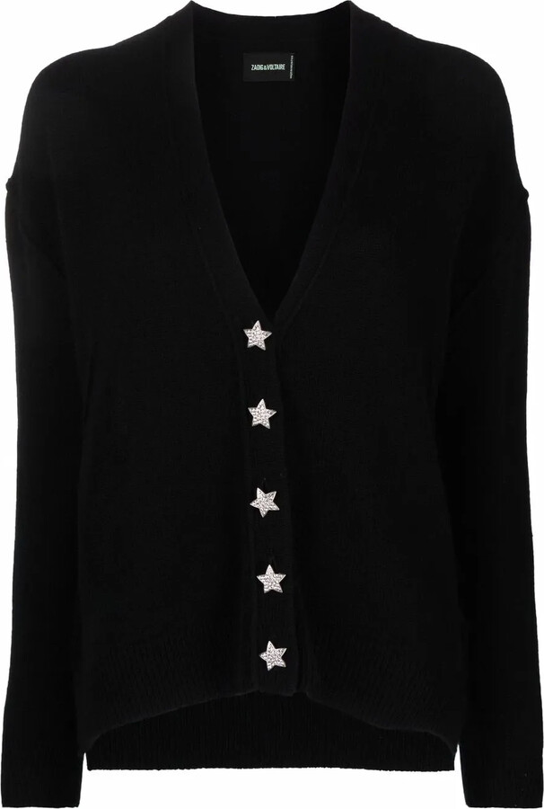 Zadig & Voltaire Star Button Cashmere Cardigan