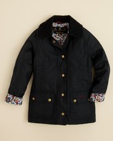 Thumbnail for your product : Barbour Girls' Chamber Beadnell Waxed Cotton Jacket in Navy - Sizes XXS-XXL
