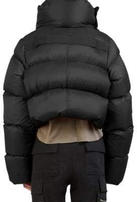 Rick Owens Funnel-Neck Cropped Puffer Jacket