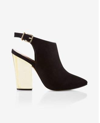 Express pointed toe heeled mule bootie