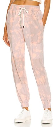 Bassike Motley Contrast Panel Track Pant in Pink