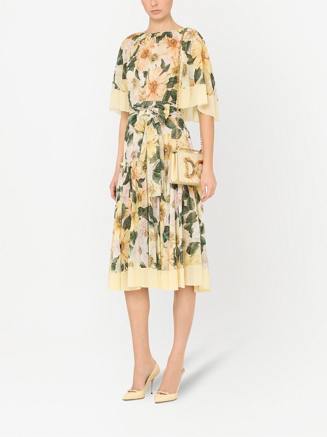 Dolce & Gabbana Camelliaprint midi dress ShopStyle