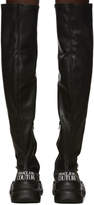 Thumbnail for your product : Versace Jeans Couture Black Faux-Leather OTK Chunky Boots