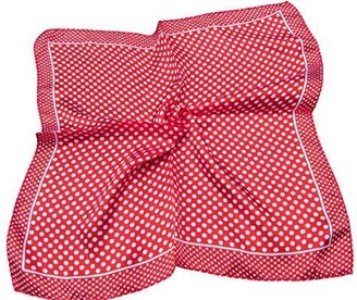 Fat-catz-copy-catz 4 Colours: Small 50cm Square Polka Dots Spotted neck silk satin feel ladies fashion scarf - posted from London (red/white polka dots 50cm scarf)