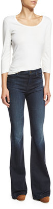 J Brand Jeans Maria High-Rise Flare-Leg Jeans, Dark Innovation