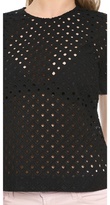 Thumbnail for your product : Rebecca Taylor Diamond Eyelet Top
