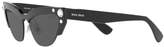 Thumbnail for your product : Miu Miu Eyewear crystal embellished razor cat eye sunglasses