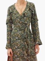 Thumbnail for your product : D'Ascoli Leela Floral-print Silk Maxi Dress - Green Print