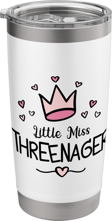 Little Miss Threenager Birthday 3 Years Stainless Steel Insulated Tumbler