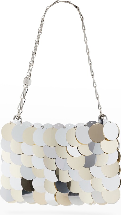 Save 1% Paco Rabanne Synthetic Nano Sparkle Bag Silver Light Gold in White Womens Shoulder bags Paco Rabanne Shoulder bags 