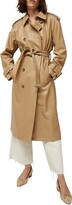 Thumbnail for your product : Veronica Beard Conneley Dickey Faux Leather Trench Coat