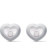 Thumbnail for your product : Chopard 18kt white gold Happy Diamonds Icons ear pins