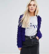 Thumbnail for your product : ASOS Petite Cardigan In Crop With Loop Stitch