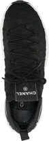 Thumbnail for your product : Chanel Pre Owned Rib-Knit Lace-Up Sneakers
