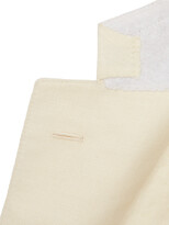 Thumbnail for your product : Saman Amel Off-White Wool, Silk And Linen-Blend Twill Suit Jacket