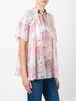 Thumbnail for your product : Giamba tree print blouse - women - Silk/Polyester/Sequin - 42